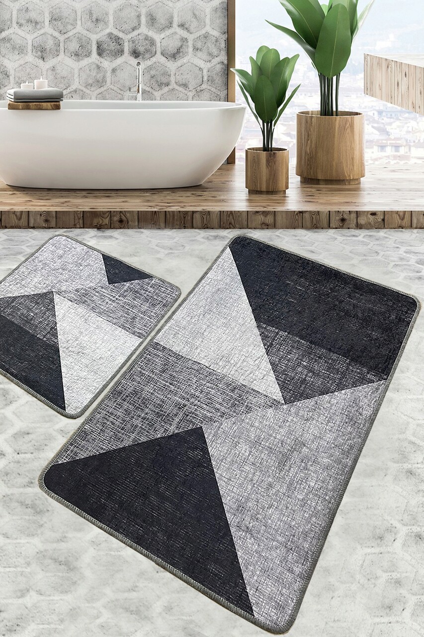 Set covorase de baie, L'essentiel Maison, Phell v2, Gri - imagine 7